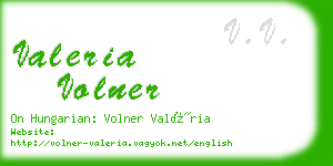 valeria volner business card